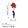 Wallity Banksy - 11-1 Escultura de pared en Rojo y Negro